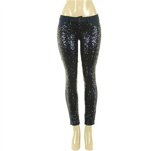 Navy Blue Sequin Pants