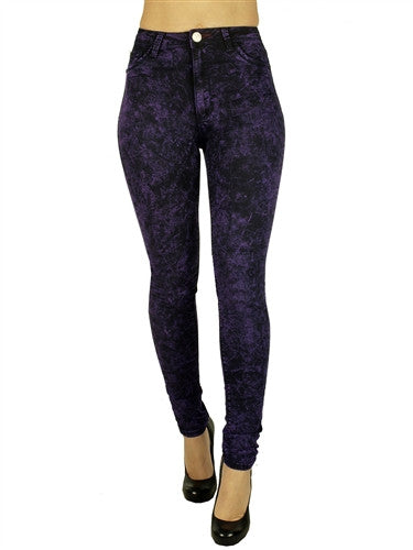 Purple Denim Pants